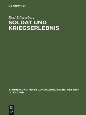 cover image of Soldat und Kriegserlebnis